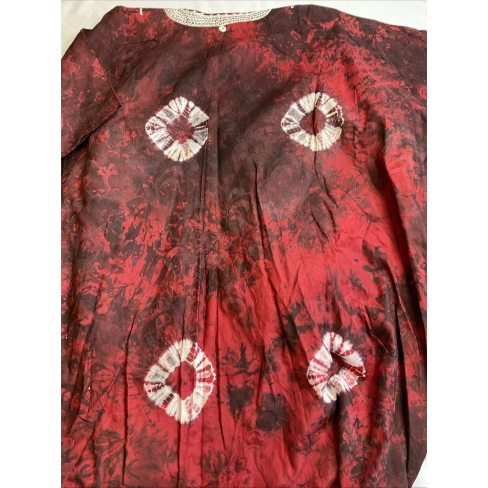 African Batik‎ Tie Dye 2 Pierce Set Top Drawstring Pants One Size Cotton - Picture 5 of 9